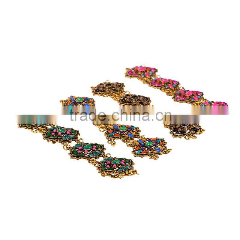Free sample 2016 new design gold tone hamsa bracelet