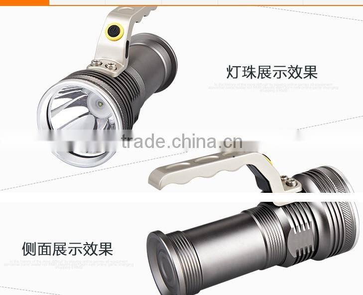 super bright aluminum 3 mode sos hand held long range rechargeable led searchlight for emergency