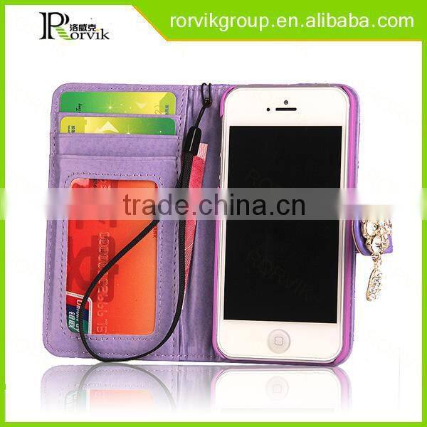 diamond glitter cover book style mobile phone case for iPhone 4G 4GS