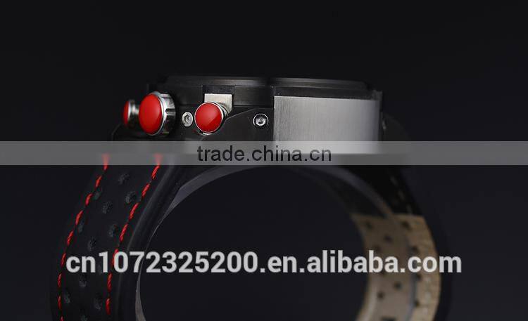 BOSCE Hot selling Japanese movement luxury watches, Fashion Leather brand watch. high quality Sport quartz men watches