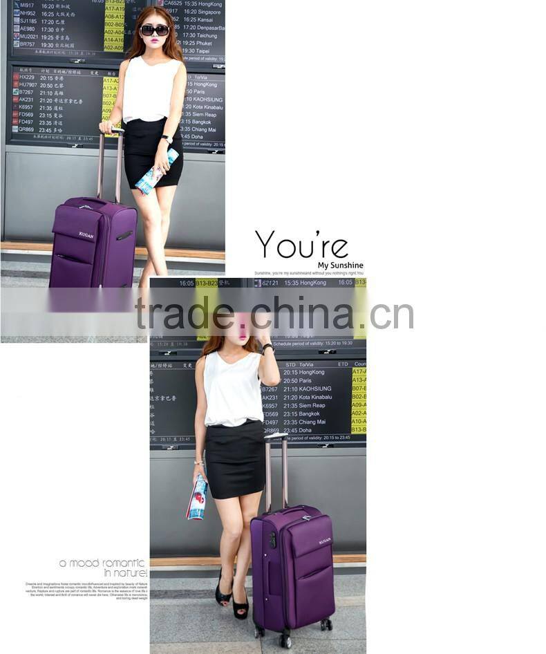 Oxford Fabric Qurable Conjoined Bag Handle Expandable Trolley Luggage Laptop Trolley Bag