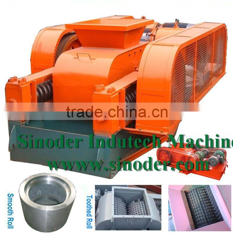 Sinoder Supply double teeth roller rock crusher/stone crushing machine