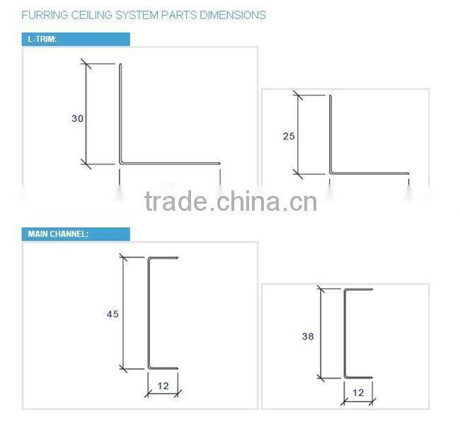 Galvanized wall corner angle for light steel keel profile
