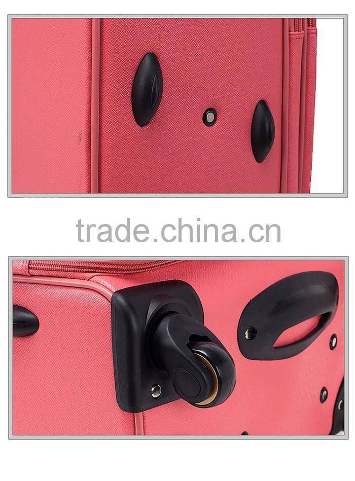 two pcs fashion design PU suitcase sets young girls and boys travelling luggage bag