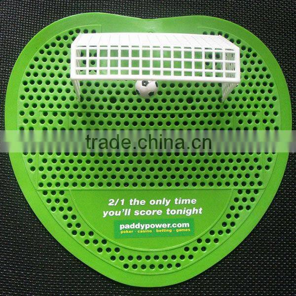 Urinal soccer game with bigger ads area