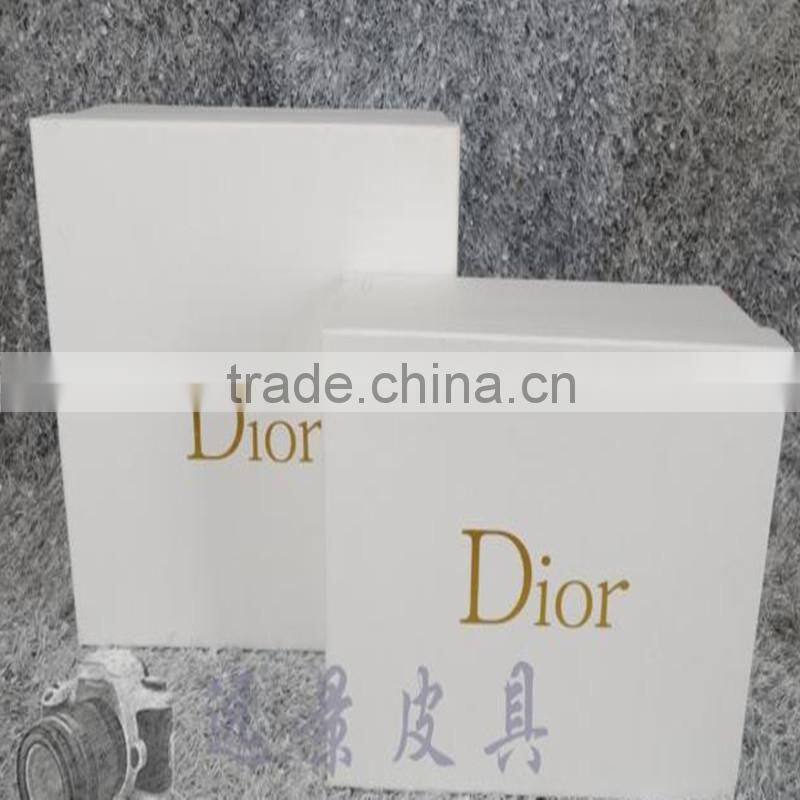 2014 custom white box with silk for packing luxury dress