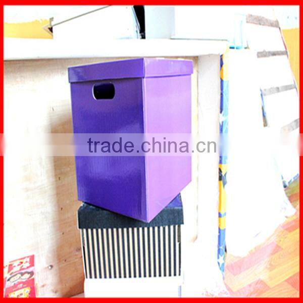 Craft Custom Purple Printing Corrugated Good Paper CMYK Gift Storage Box