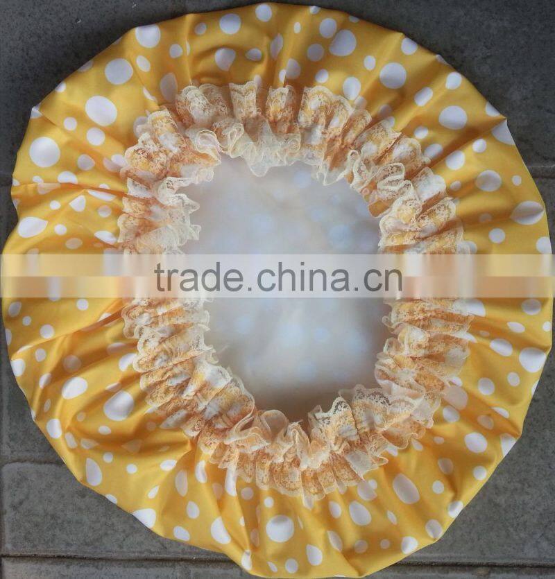 waterproof polyester shower cap