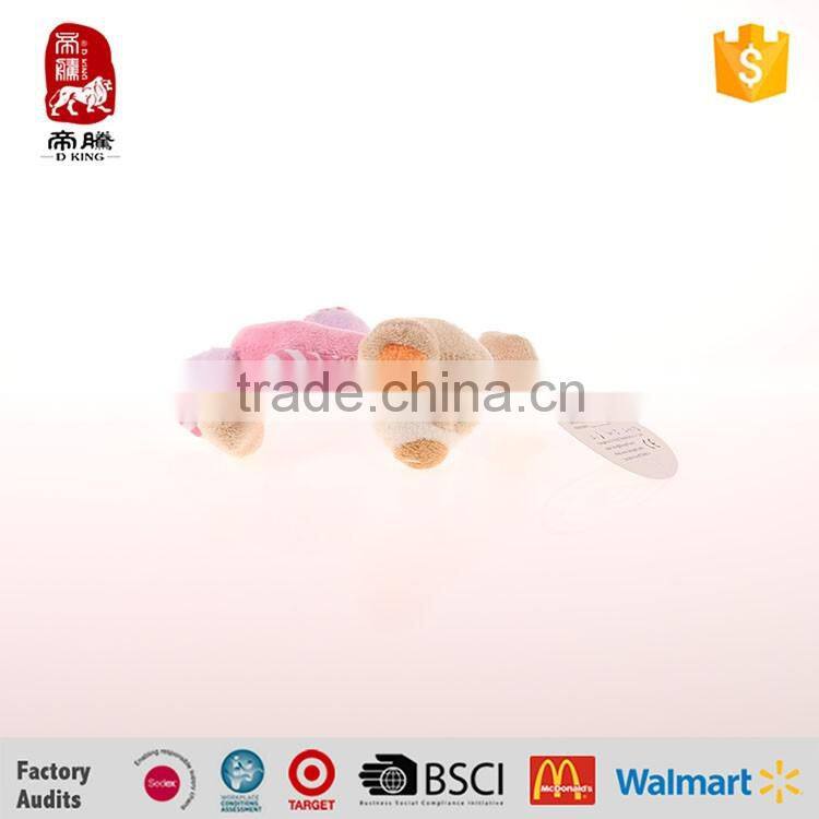 lovely bear baby plush toys handbell manufacture