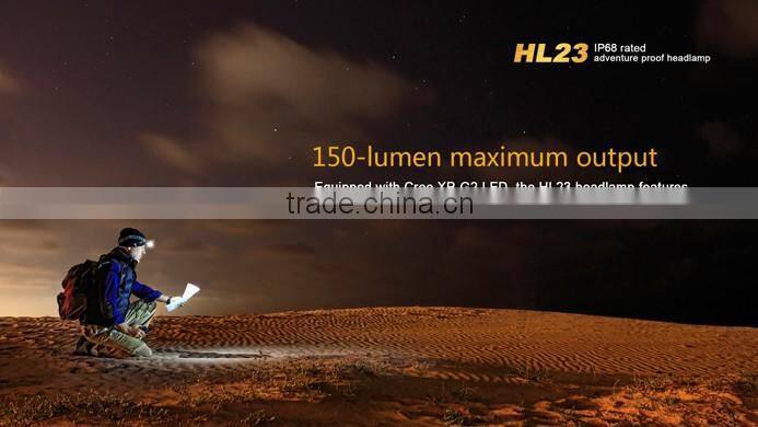 in stock fenix HL23 headlamp 150 lumen with 3 brightness levels