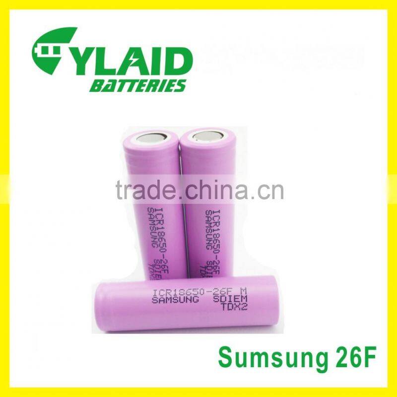 New hot high drain for vaping good quality factory cheaper price no MOQ icr18650-26f li-ion battery cells