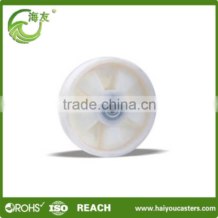 low rolling resistance small nylon chair caster wheels dwg-k004 , performance nylon bearing roller