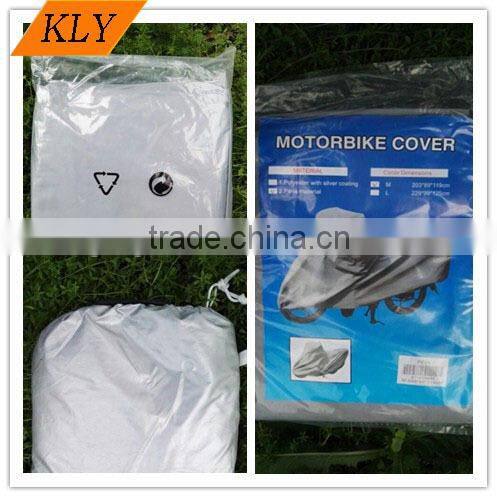 190T polyester blue foldable motorcycle cover outdoor cover