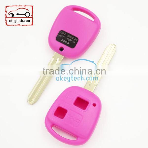 High Quatity Toyota remote key shell Purple cover Car Key 2 button toyota romote key shell case