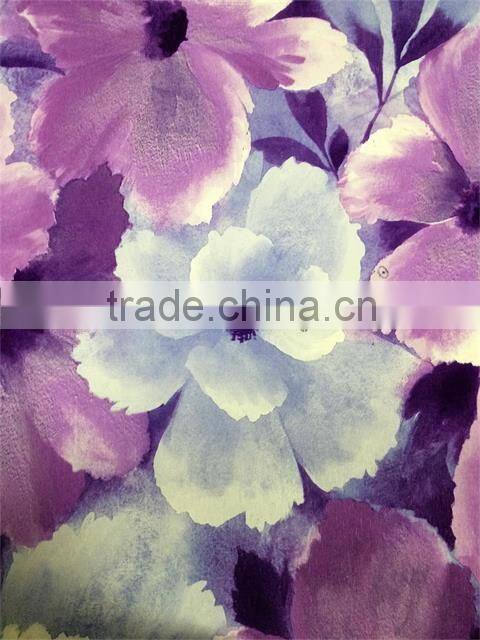 2016 newest beautiful colorful wallpaper with big flower pattern for home