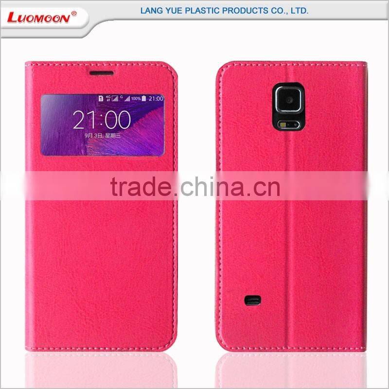 For samsung galaxy note 4 window view flip cover case