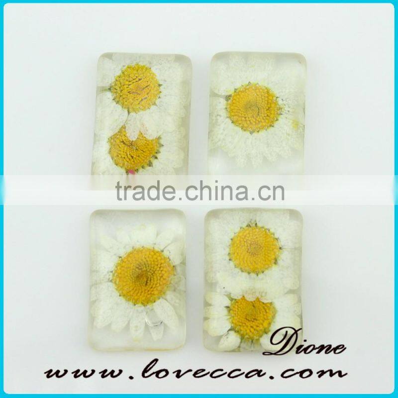 Europe and america market popular design hot jewelry resin flower necklace resin flower glass ball