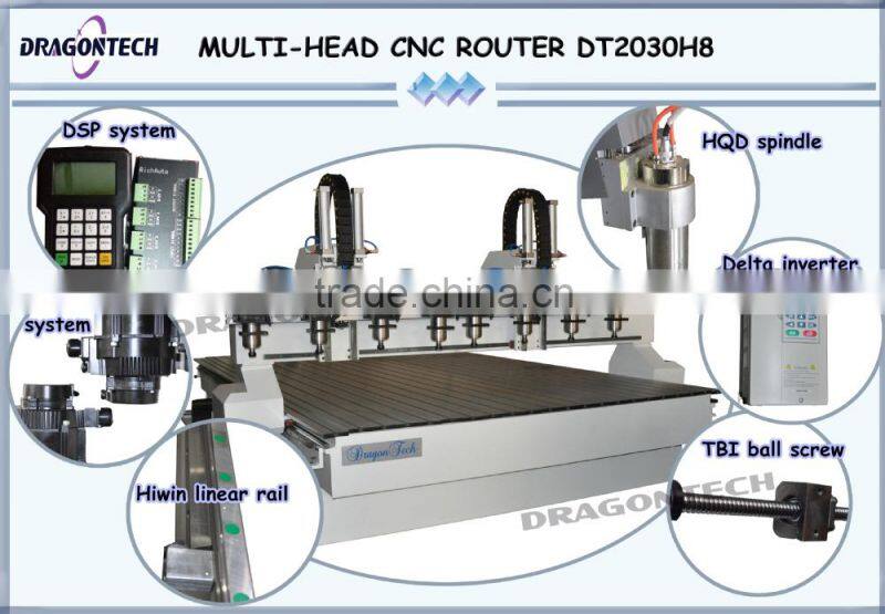 multi spindles cnc milling machine DT2030H8