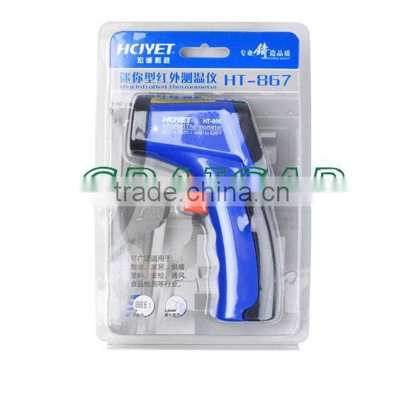 Infrared thermometer HT-867 (-50-500 centigrade) hand-held with LCD DISPLAY temperature meter laser thermometer