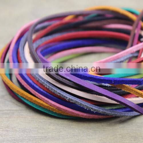 Best quality 10mm flat real leather cord for pet collar chain bracelet necklace flat leather string