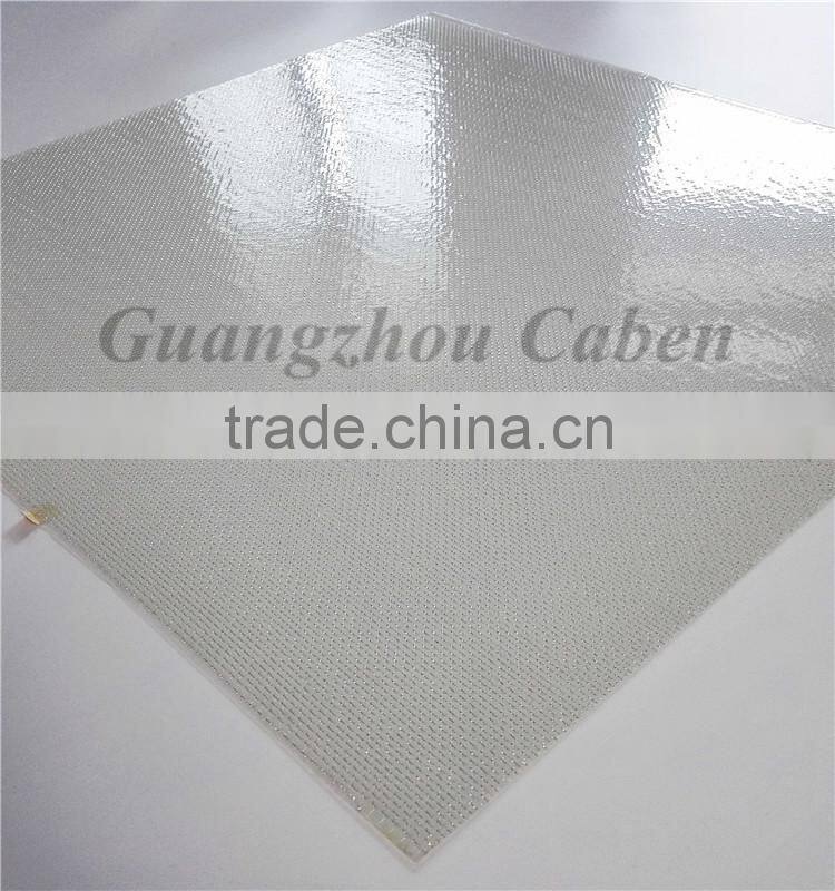 3K hybrid beige plain fiberglass mixed silver metallic yarn sheets laminate
