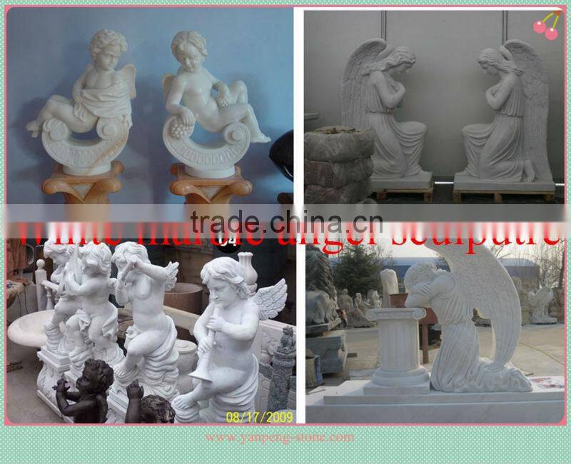 White marble angel sculpture