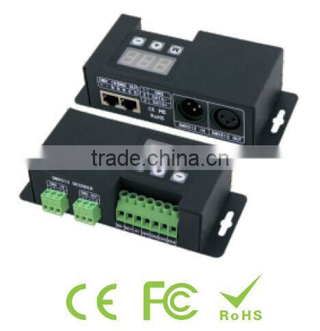 BC-854 Support RJ 45 port DC12-24V 4 Channels rgbw dmx512 decoder