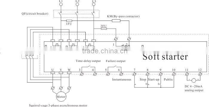 55KW 380V online soft starter cabinet for AC motor pump