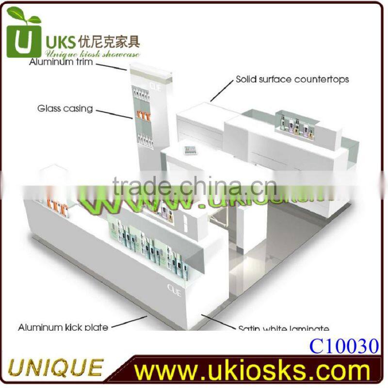 Makeup stand/cosmetic stand makeup display with shining LED light,cuctomized service,free design