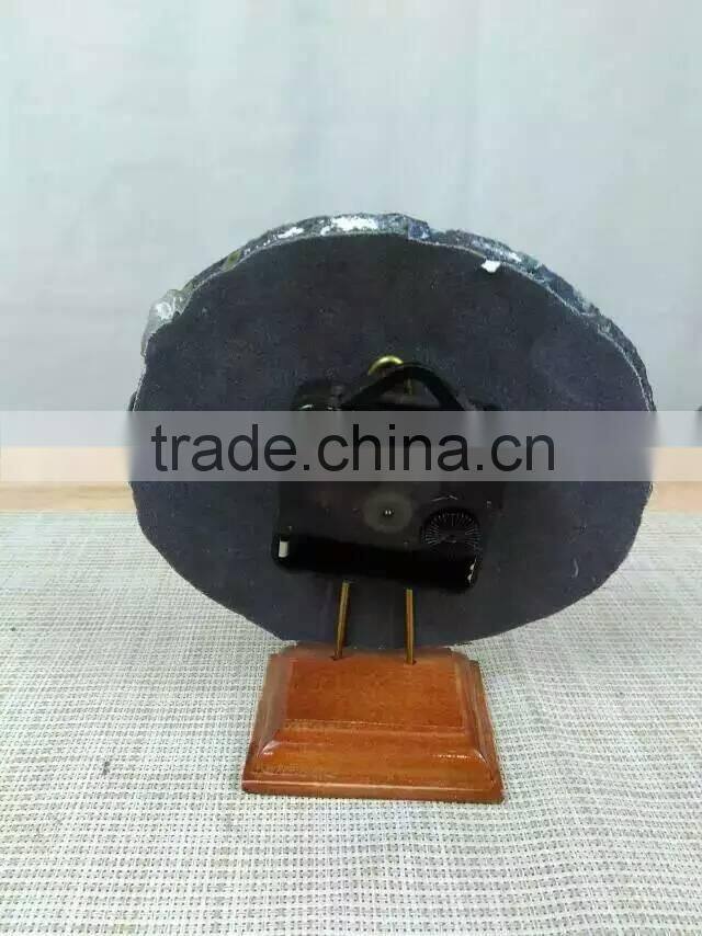 Cute antique agate clock for home decoration