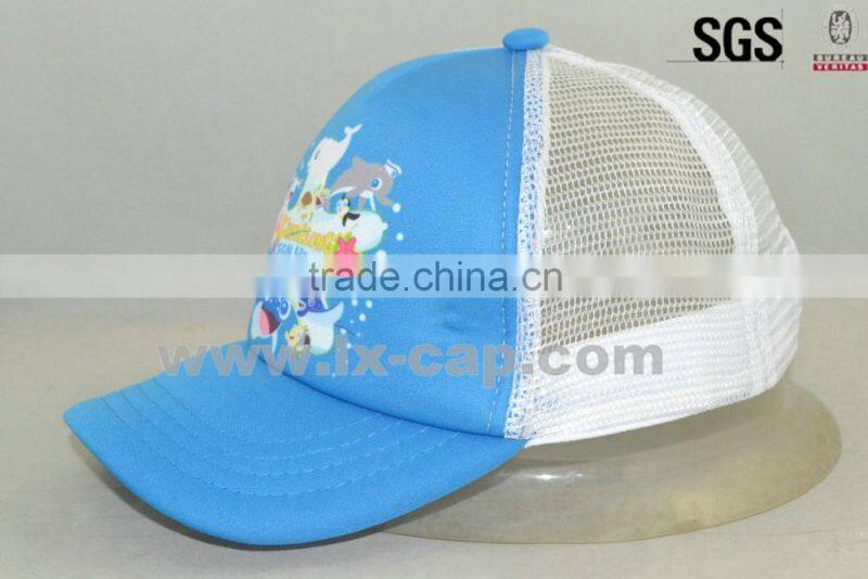 Embroidery patch trucker cap custom foam and mesh kids trucker cap