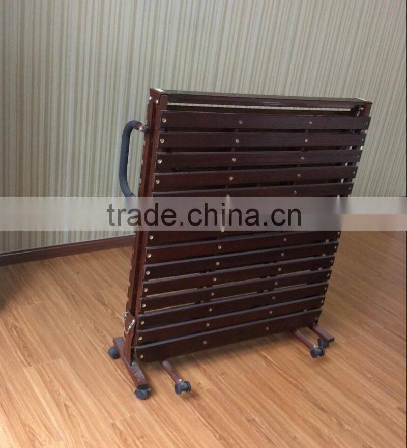 Folding Batten Guest Room Bed Hotel Extra Wood Bed