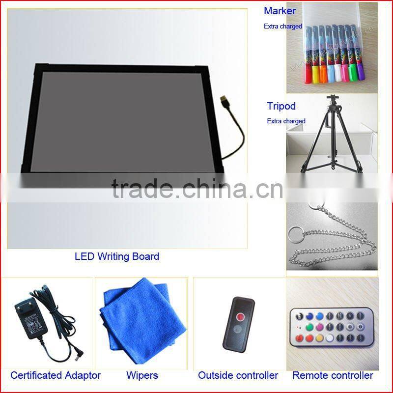 High Quality Sparkle Neon Marker Pen Chalk Board LED Writing Board