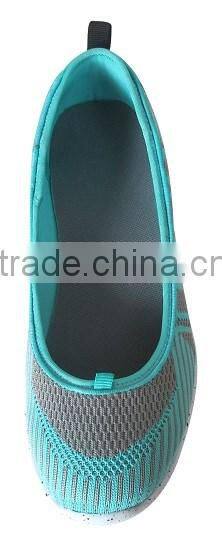 Plain Loafer Shoes Ladies Slip-On Flat Flyknit Women Shoe HT-101406-001