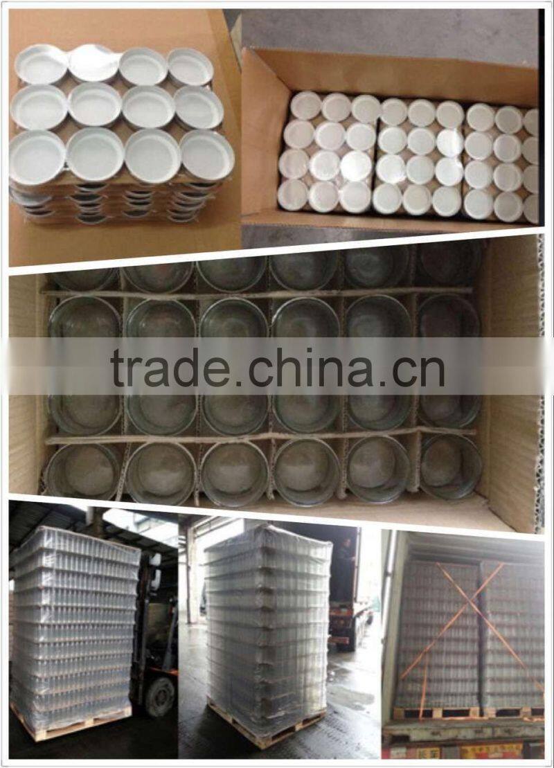 Food Grade Eco 250ml Empty Glass Mason Jar with Metal Tin Lid For Sale