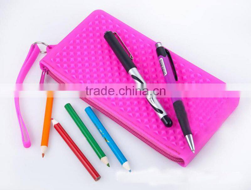 Colorful wholesale promotional gift silicone zip pouch