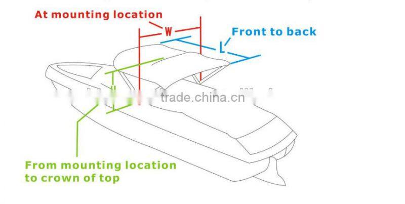 new design special bimini top with four support poles