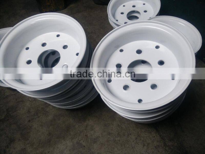 solid tire 4.00-8 5 bolt holes white split wheel rims 3.75-8 with low price