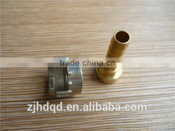 Brass straight hose barb fitting with cap