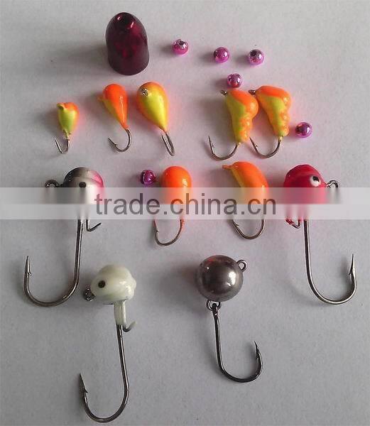 Terminal Tackle Gold Plated Tungsten Fishing Jig with Hooks