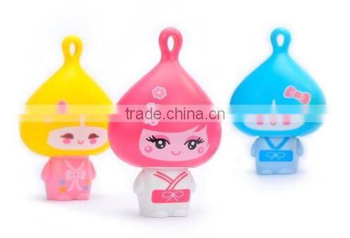 cute onion bulb head shaped battery mini fan