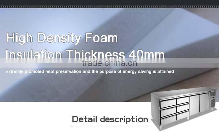 Stainless Steel Commercial Refrigerated Drawer Workbench