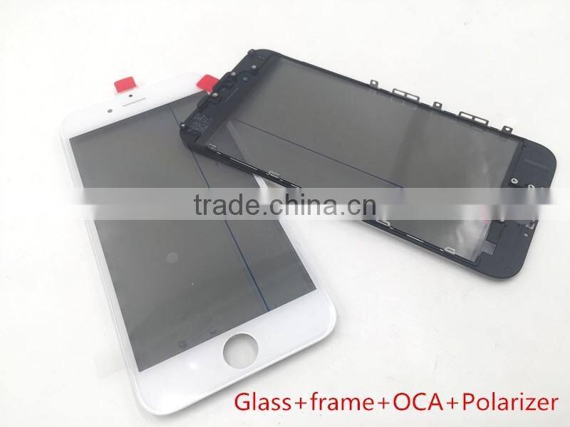 alibaba hot sell for iphone 6 cold press Frame with Cold Press glue with LCD Display Front Screen Glass +Oca+Polarizer