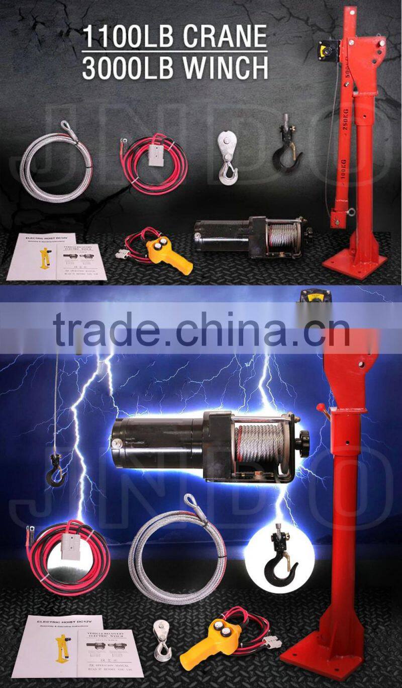 360 degrees adjustable 500kg electric winch hoist truck crane