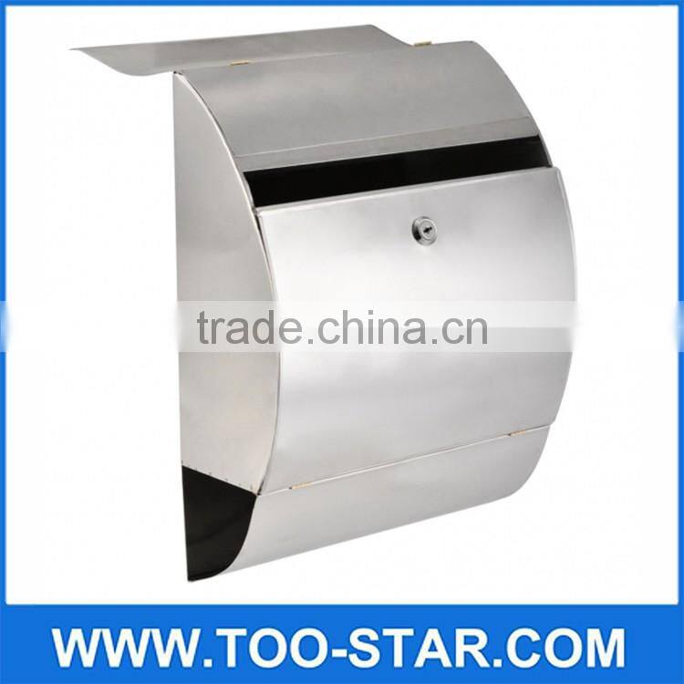 Homestyle Stainless Steel Mail box Wall Mount Locking Postal Home Office Mail Box Letterbox