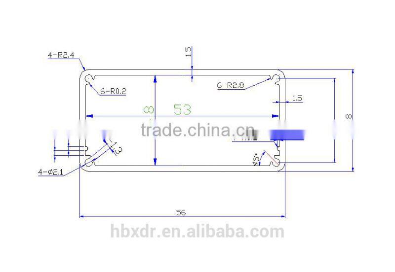 decorative black anodized top quality Aluminium waterproof case aluminum profile