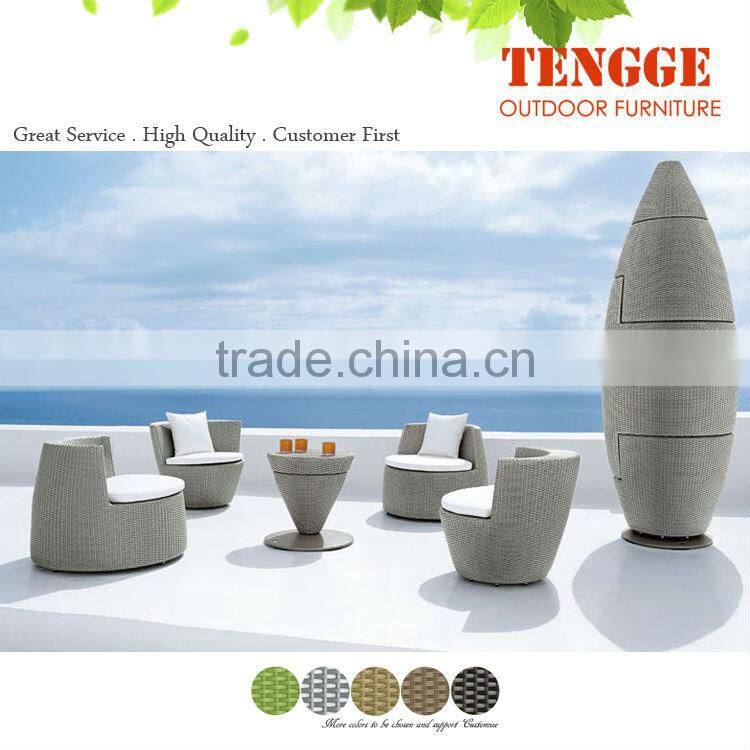 Rattan garden outdoor furniture table and chairs