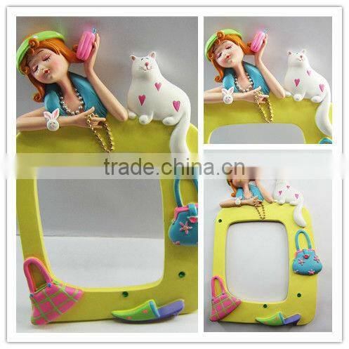 Modern fashional funny resin photo frame
