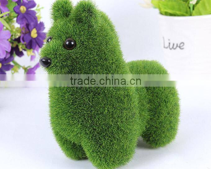 Creative potted decor handcraft flocking artificial alpaca animals