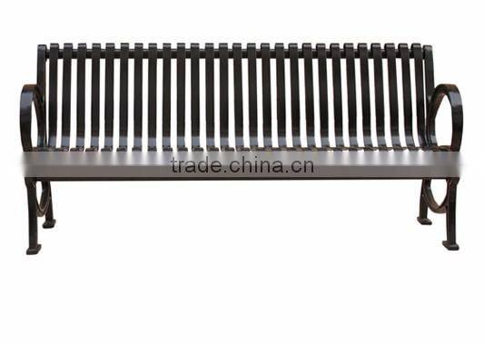 high loading capacity fixed outdoor cast iron bench